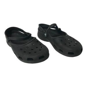 [3/$30] Crocs Black Classic Mary Jane Flat Ballet Comfortable Clog Shoes